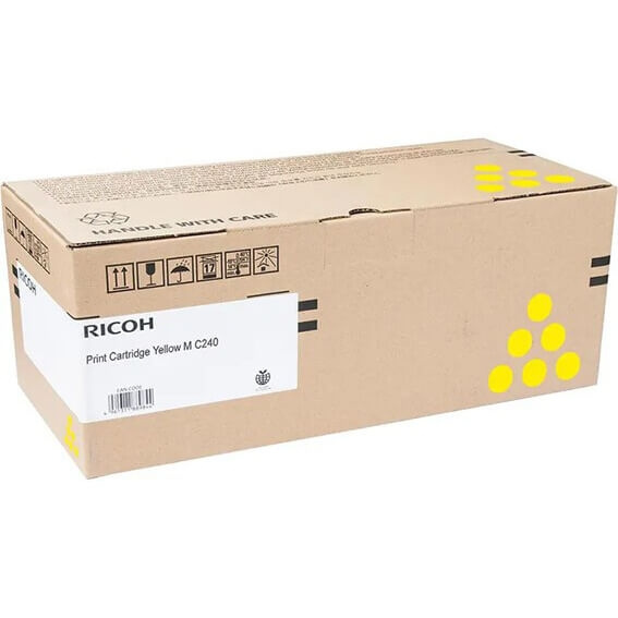 Ricoh Toner 408454 M C240 Gul i gruppen COMPUTERTILBEHØR / Printere og tilbehør / Blæk og toner / Toner / Ricoh hos TP E-commerce Nordic AB (C37134)