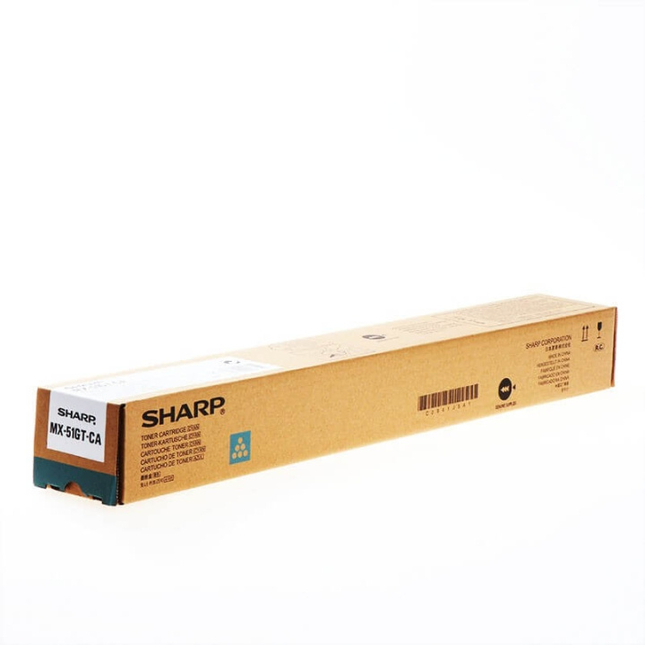 Sharp Toner MX51GTCA MX-51GT Cyan i gruppen COMPUTERTILBEHØR / Printere og tilbehør / Blæk og toner / Toner / Sharp hos TP E-commerce Nordic AB (C37449)