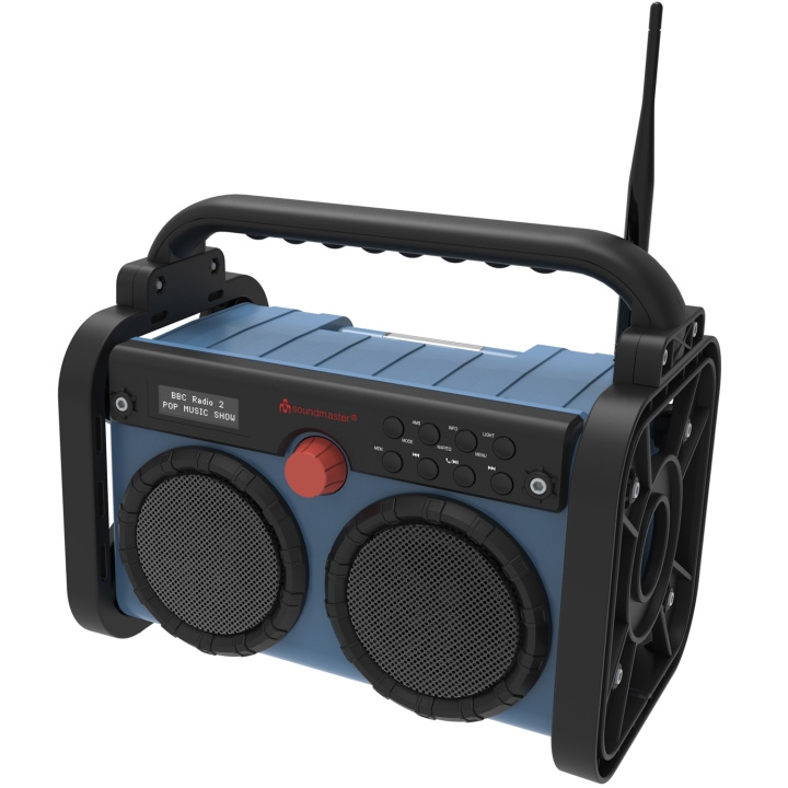 Soundmaster DAB85BL Stereo DAB+/FM bygg/trädgårds-radio med Bluetooth®, LED-belysning & Li-Ion batteri i gruppen HJEMMEELEKTRONIK / Lyd & billede / Højttalere & tilbehør / Bluetooth-højttalere / Bærbare højttalere hos TP E-commerce Nordic AB (C37661)