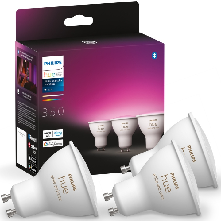 Philips Hue White and Color Ambiance GU10 3-pack i gruppen HJEM, HUS & HAVE / Smart hjem / Smart belysning hos TP E-commerce Nordic AB (C37683)