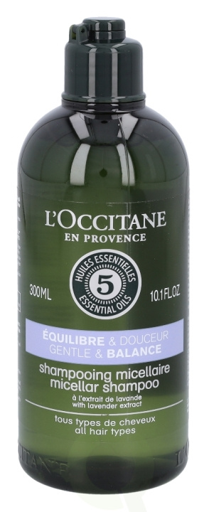 L\'Occitane 5 Ess. Oils Gen. & Bal. Micellar Shampoo 300 ml i gruppen SKØNHED & HELSE / Hår og styling / Hårpleje / Shampoo hos TP E-commerce Nordic AB (C37906)