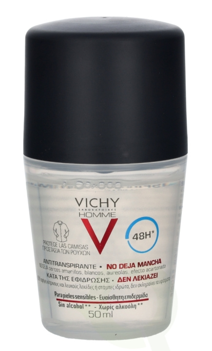 Vichy Homme 48H Anti-Transpirant Deo Roll-On 50 ml i gruppen SKØNHED & HELSE / Duft & Parfume / Deodorant / Deo for ham hos TP E-commerce Nordic AB (C38044)