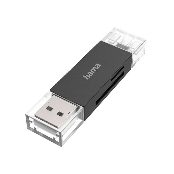 Hama USB kortlæser OTG USB-A USB-C USB 3.2 i gruppen HJEMMEELEKTRONIK / Lagringsmedier / Hukommelseskortlæser hos TP E-commerce Nordic AB (C38292)