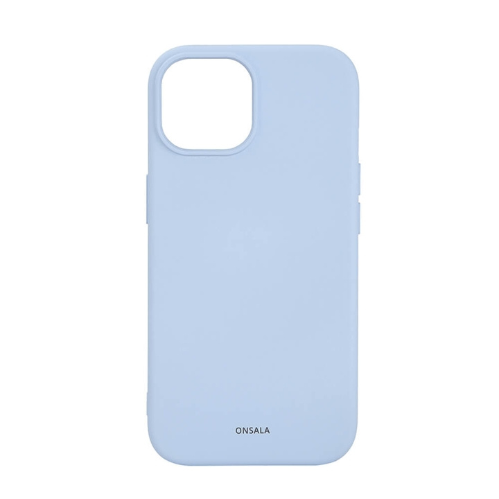 ONSALA Back Sil Touch Recycled MagSerie iPhone 15 Light Blue i gruppen SMARTPHONES & TABLETS / Mobil Beskyttelse / Apple / iPhone 15 hos TP E-commerce Nordic AB (C38347)