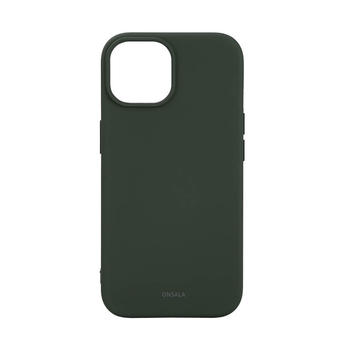 ONSALA Back Sil Touch Recycled MagSerie iPhone 15 Olive Green i gruppen SMARTPHONES & TABLETS / Mobil Beskyttelse / Apple / iPhone 15 hos TP E-commerce Nordic AB (C38348)