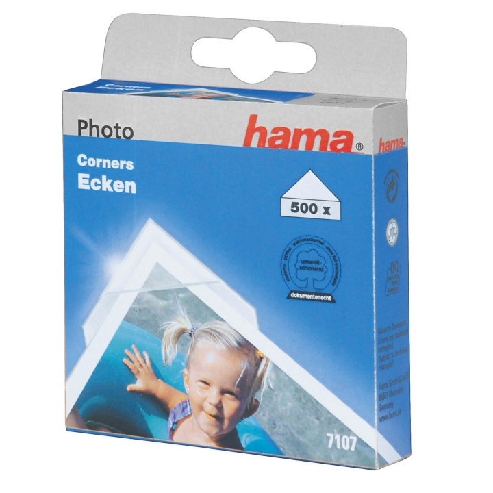 Hama Fotohjørner 500 stk. Display Mindstesalg 10 stk i gruppen HJEMMEELEKTRONIK / Foto og video / Fotografi udstyr / Andet hos TP E-commerce Nordic AB (C38356)