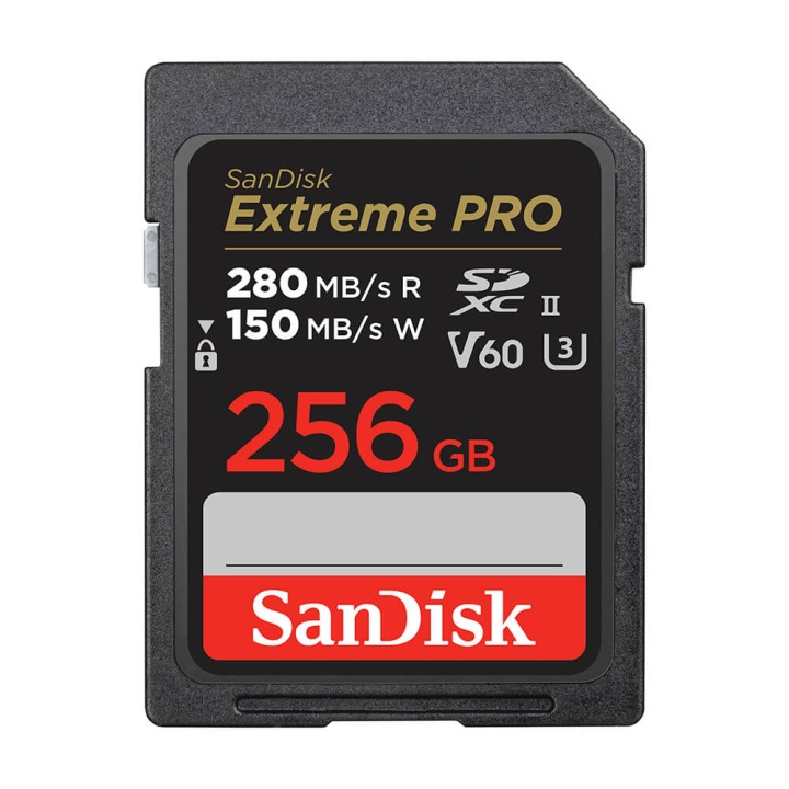 SanDisk Extreme Pro 256GB 280MB/s V60 C10 UHS-II i gruppen HJEMMEELEKTRONIK / Lagringsmedier / Hukommelseskort / SD/SDHC/SDXC hos TP E-commerce Nordic AB (C38408)