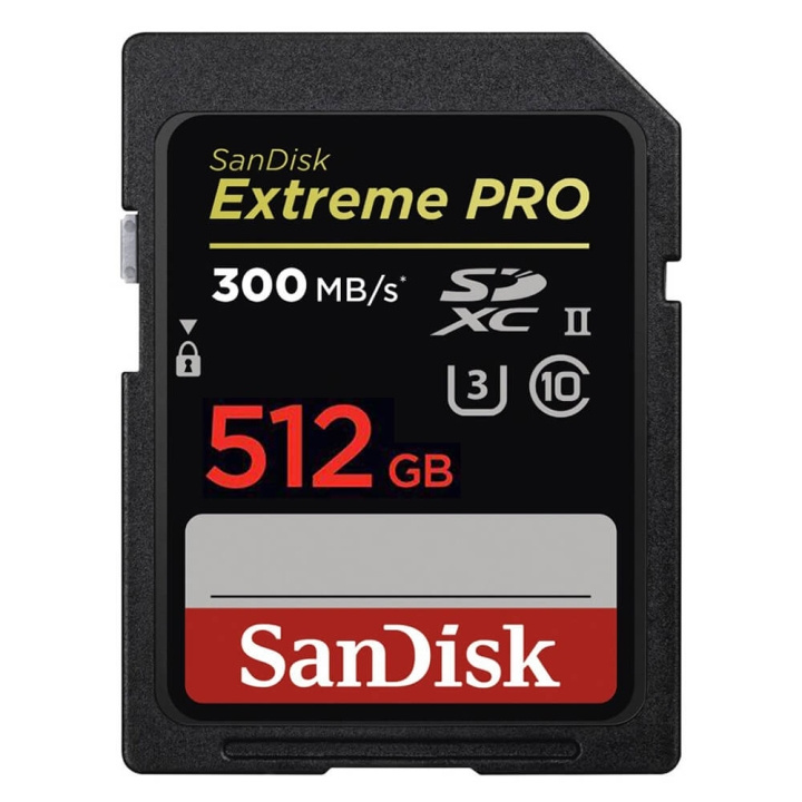 SanDisk SDXC Extreme Pro 512GB 300MB/s UHS-II V90 i gruppen HJEMMEELEKTRONIK / Lagringsmedier / Hukommelseskort / SD/SDHC/SDXC hos TP E-commerce Nordic AB (C38413)