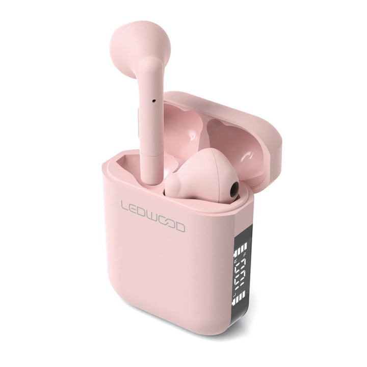 LEDWOOD Hovedtelefon Apollo TWS True Wireless In-Ear Pink Mic i gruppen HJEMMEELEKTRONIK / Lyd & billede / Hovedtelefoner & Tilbehør / Hovedtelefoner hos TP E-commerce Nordic AB (C38424)