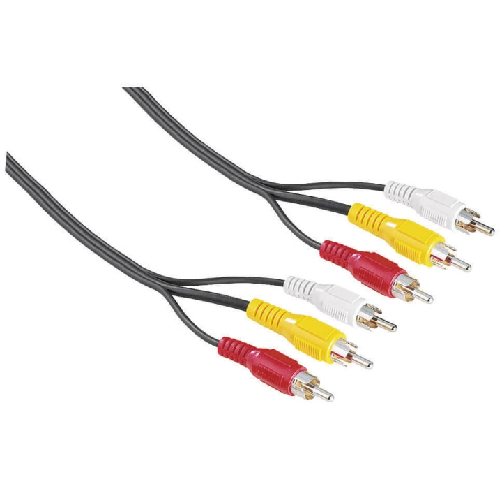 Hama EXXTER A/V Kabel 3 Phono-3 Phono 2,0m i gruppen HJEMMEELEKTRONIK / Kabler og adaptere / RCA / Kabler hos TP E-commerce Nordic AB (C38508)