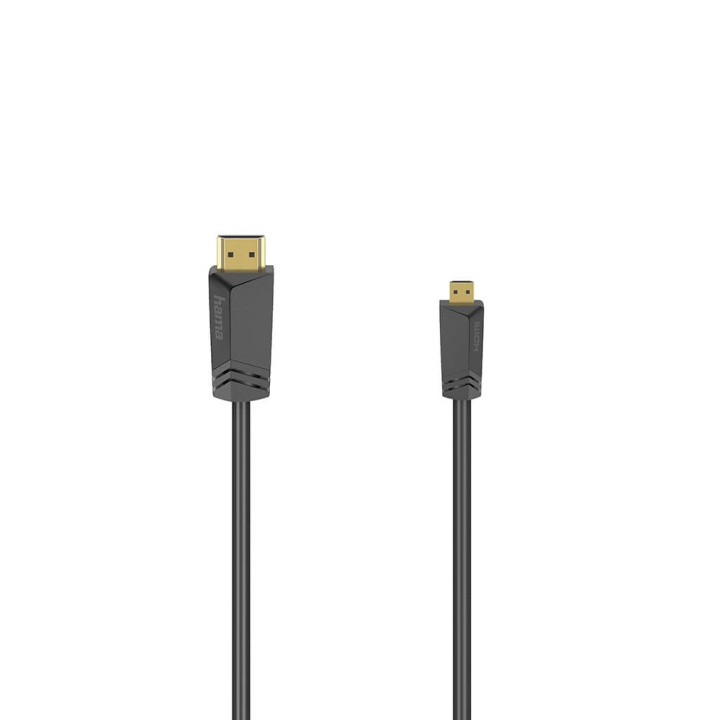 Hama HDMI Kabel High Speed Type A-D 4K 18 Gbit/s 1.5m Sort i gruppen HJEMMEELEKTRONIK / Kabler og adaptere / HDMI / Kabler hos TP E-commerce Nordic AB (C38592)