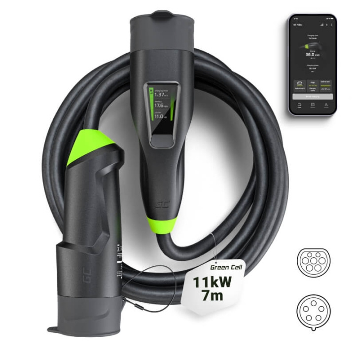 greencell EV Charger Habu 11kW 7m Type 2/CEE 3 phase i gruppen BIL / Ladekabler og ladebokse til elbil hos TP E-commerce Nordic AB (C38696)