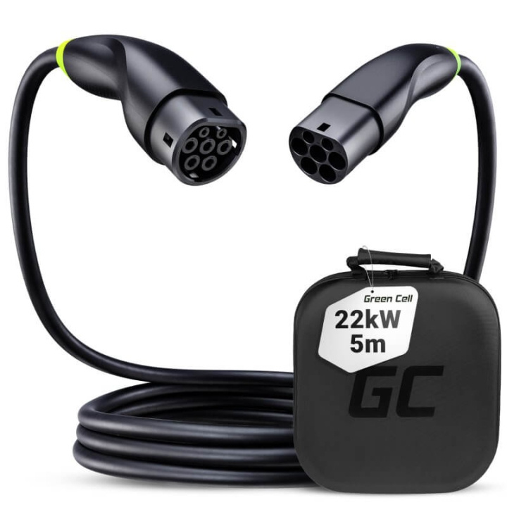 greencell Ladekabel Elbil EV Cable Snap 22kW 5m Type 2/Type 2 i gruppen BIL / Ladekabler og ladebokse til elbil hos TP E-commerce Nordic AB (C38697)