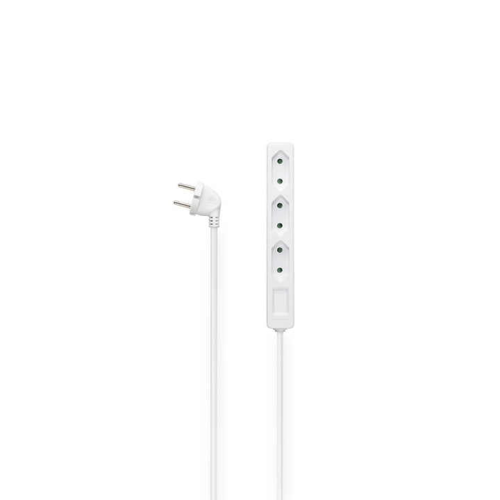 Hama Stikdåse 3 Udtag Euro hvid 2,5 m i gruppen HJEM, HUS & HAVE / Elektricitet & Belysning / Stikdåse hos TP E-commerce Nordic AB (C38751)