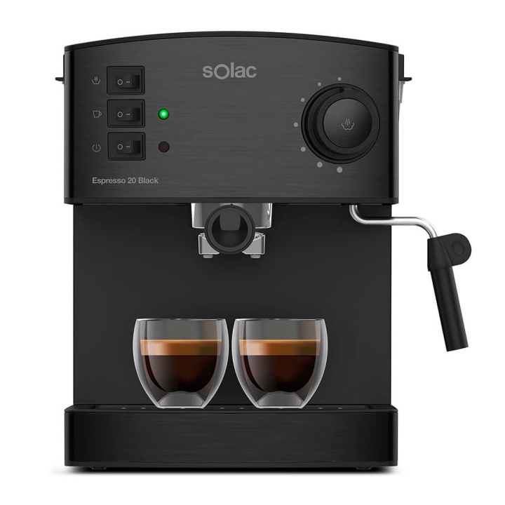 Solac Espressomaskine Taste Classic M80 Sort i gruppen HJEM, HUS & HAVE / Husholdningsapparater / Kaffe og espresso / Espressomaskiner hos TP E-commerce Nordic AB (C38767)