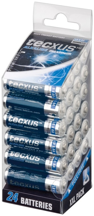 tecxus LR6/AA (Mignon) batteri, 24 stk. XXL Box alkaline mangan batteri, 1,5 V i gruppen HJEMMEELEKTRONIK / Batterier og opladere / Batterier / AA hos TP E-commerce Nordic AB (C38854)