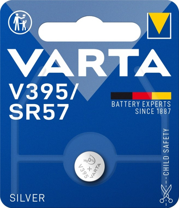Varta SR57 (V395) batteri, 1 stk. blister Sølvoxid-zink-knapcelle, 1,55 V i gruppen HJEMMEELEKTRONIK / Batterier og opladere / Batterier / Knapcelle hos TP E-commerce Nordic AB (C38855)