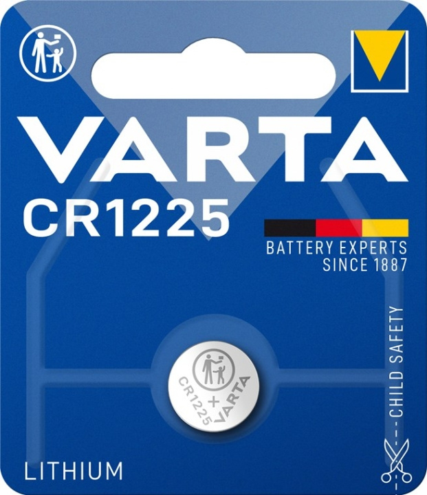 Varta CR1225 (6225) batteri, 1 stk. blister Lithium-knapcelle, 3 V i gruppen HJEMMEELEKTRONIK / Batterier og opladere / Batterier / Knapcelle hos TP E-commerce Nordic AB (C38856)