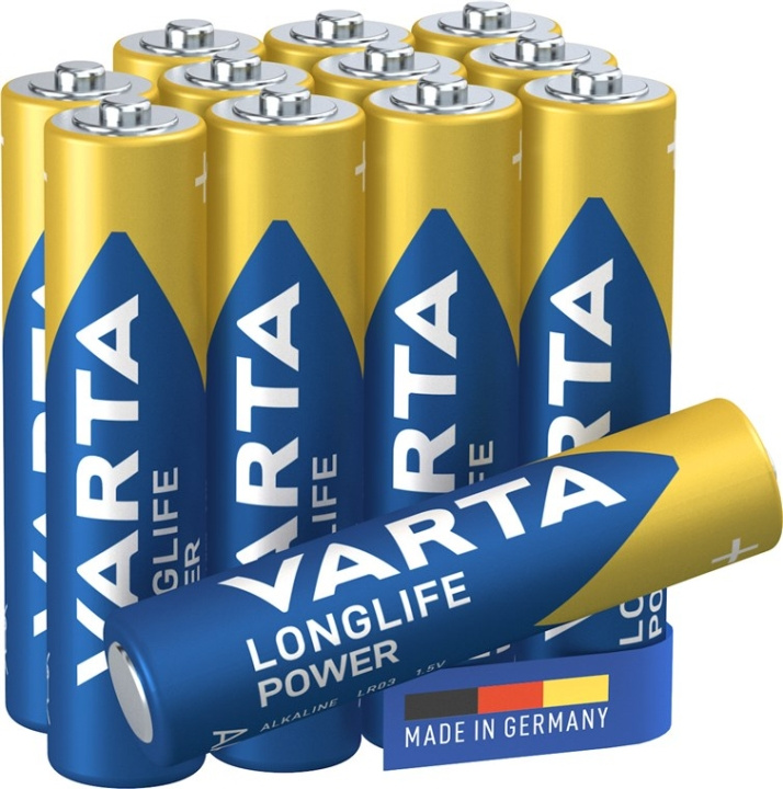 Varta LR03/AAA (Micro) (4903) batteri, 12 stk. æske alkaline mangan batteri, 1,5 V i gruppen HJEMMEELEKTRONIK / Batterier og opladere / Batterier / AAA hos TP E-commerce Nordic AB (C38867)