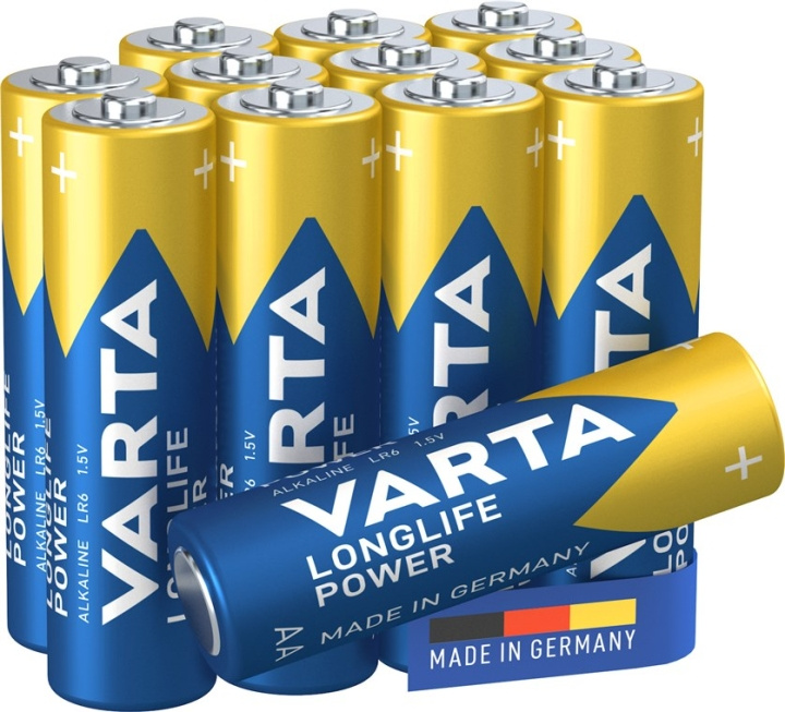 Varta LR6/AA (Mignon) (4906) batteri, 12 stk. æske alkaline mangan batteri, 1,5 V i gruppen HJEMMEELEKTRONIK / Batterier og opladere / Batterier / AA hos TP E-commerce Nordic AB (C38868)