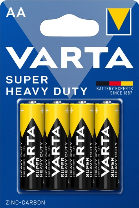 Varta R6/AA (Mignon) (2006) batteri, 4 stk. blister Zink- carbon batteri, 1,5 V i gruppen HJEMMEELEKTRONIK / Batterier og opladere / Batterier / AA hos TP E-commerce Nordic AB (C38878)