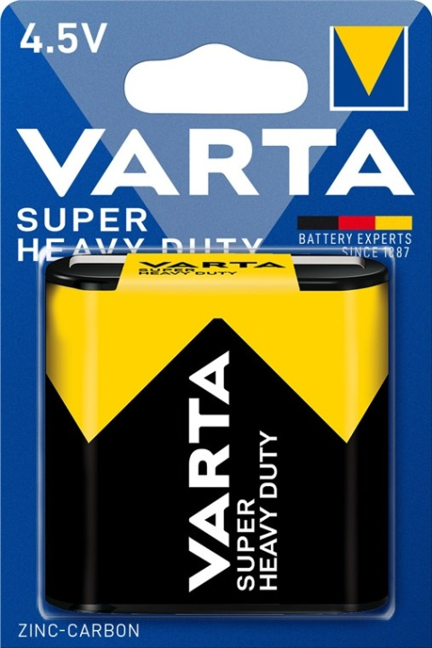 Varta 3R12/Flat (2012) batteri, 1 stk. blister Zink- carbon batteri, 4,5 V i gruppen HJEMMEELEKTRONIK / Batterier og opladere / Batterier / Andet hos TP E-commerce Nordic AB (C38882)
