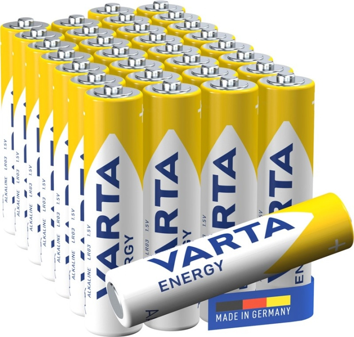 Varta LR03/AAA (Micro) (4103) batteri, 30 stk. i blister alkaline mangan batteri, 1,5 V i gruppen HJEMMEELEKTRONIK / Batterier og opladere / Batterier / AAA hos TP E-commerce Nordic AB (C38899)