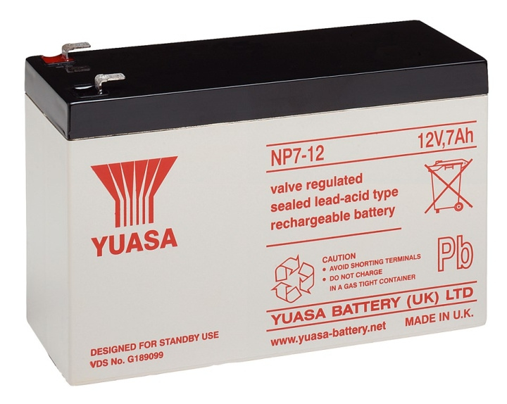 Yuasa Blybatteri 12 V, 7,0 Ah (NP7-12L) Blybatteri i gruppen HJEMMEELEKTRONIK / Batterier og opladere / Genopladelige batterier / Blybatterier hos TP E-commerce Nordic AB (C38909)