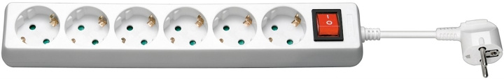 Goobay Stikdåse 6 udtag med afbryder, 1,5 m, hvid stikkontakter til indendørs brug i gruppen HJEM, HUS & HAVE / Elektricitet & Belysning / Stikdåse hos TP E-commerce Nordic AB (C39016)