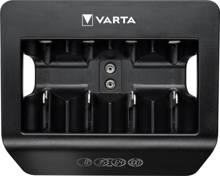 Varta LCD Universal Charger+ (type 57688) oplader 1x 9 V-batteri eller op til 4x AA-batterier, AAA-batterier, C- eller D-batterier (NiMH) samtidigt i gruppen HJEMMEELEKTRONIK / Batterier og opladere / Batterioplader hos TP E-commerce Nordic AB (C39146)