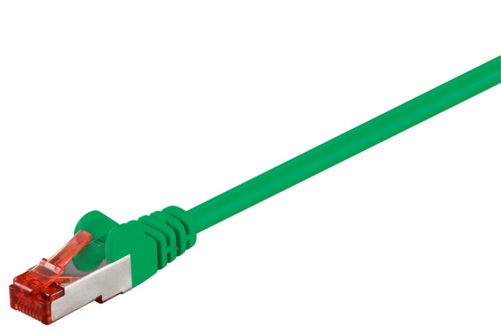 Goobay Netværkskabel CAT 6, S/FTP (PiMF), grøn, 0,5 m kobberleder (CU), halogenfri kabelkappe (LSZH) i gruppen COMPUTERTILBEHØR / Kabler og adaptere / Netværkskabler / Cat6 hos TP E-commerce Nordic AB (C39230)