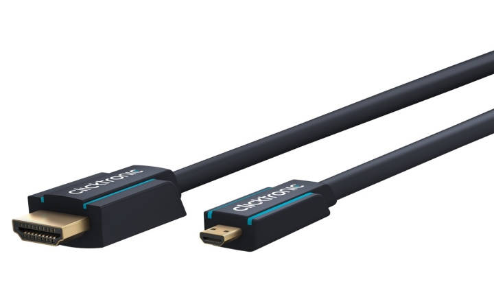 ClickTronic HDMI™ til Micro HDMI™ adapterkabel Premium-kabel | 1x HDMI™-stik 1x Micro-HDMI™-stik | 1,0 m | UHD 4K @ 30 Hz i gruppen HJEMMEELEKTRONIK / Kabler og adaptere / HDMI / Kabler hos TP E-commerce Nordic AB (C39383)