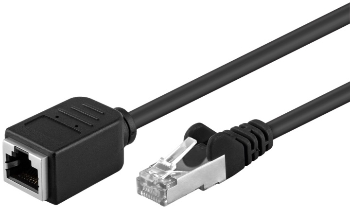 Goobay Netværkskabel forlænger CAT 5e, F/UTP, sort kobberleder (CU), RJ45 stik (8P8C) > RJ45-stik (8P8C) i gruppen COMPUTERTILBEHØR / Kabler og adaptere / Netværkskabler / Cat5e hos TP E-commerce Nordic AB (C39416)