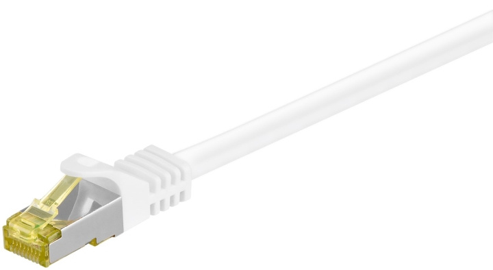 Goobay RJ45 netværkskabel S/FTP (PiMF), 500 MHz, med CAT 7 råkabel, hvid, 2 m LSZH halogenfri kabelkappe, kobber, RJ45-hanstik (CAT 6A) i gruppen COMPUTERTILBEHØR / Kabler og adaptere / Netværkskabler / Cat7 hos TP E-commerce Nordic AB (C39433)