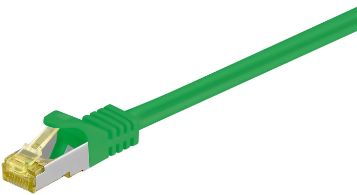 Goobay RJ45 netværkskabel S/FTP (PiMF), 500 MHz, med CAT 7 råkabel, grøn, 0,25 m LSZH halogenfri kabelkappe, kobber, RJ45-hanstik (CAT 6A) i gruppen COMPUTERTILBEHØR / Kabler og adaptere / Netværkskabler / Cat7 hos TP E-commerce Nordic AB (C39445)