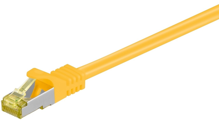 Goobay RJ45 netværkskabel S/FTP (PiMF), 500 MHz, med CAT 7 råkabel, gul, 1 m LSZH halogenfri kabelkappe, kobber, RJ45-hanstik (CAT 6A) i gruppen COMPUTERTILBEHØR / Kabler og adaptere / Netværkskabler / Cat7 hos TP E-commerce Nordic AB (C39461)