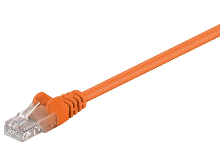 Goobay Netværkskabel CAT 5e, U/UTP, orange, 0,25 m kobberbeklædt aluminiumleder (CCA) i gruppen COMPUTERTILBEHØR / Kabler og adaptere / Netværkskabler / Cat5e hos TP E-commerce Nordic AB (C39816)