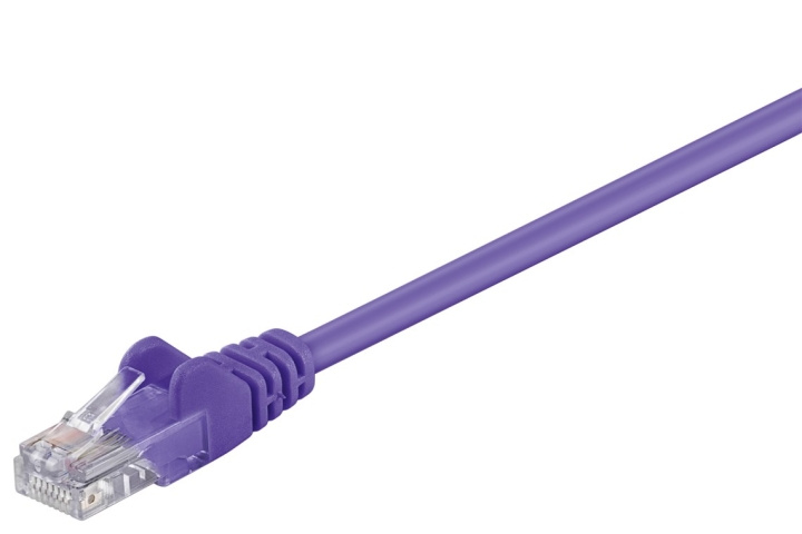 Goobay Netværkskabel CAT 5e, U/UTP, violet, 1 m kobberbeklædt aluminiumleder (CCA) i gruppen COMPUTERTILBEHØR / Kabler og adaptere / Netværkskabler / Cat5e hos TP E-commerce Nordic AB (C39829)