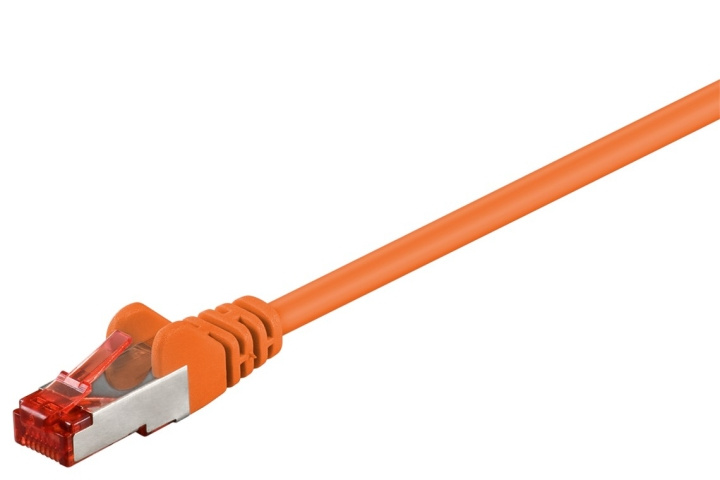 Goobay Netværkskabel CAT 6, S/FTP (PiMF), orange, 2 m kobberbeklædt aluminiumleder (CCA) i gruppen COMPUTERTILBEHØR / Kabler og adaptere / Netværkskabler / Cat6 hos TP E-commerce Nordic AB (C39889)