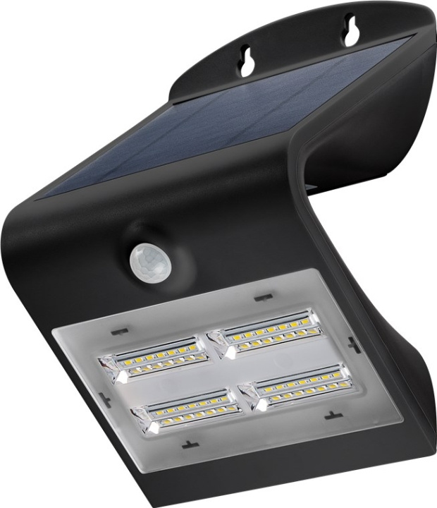 Goobay LED-solcelle-væglampe med bevægelsessensor, 3,2 W Lysløsning til indgange, carporte og trapper i gruppen HJEM, HUS & HAVE / Elektricitet & Belysning / Udendørs belysning / Facadebelysning / Med bevægelsessensor hos TP E-commerce Nordic AB (C40071)