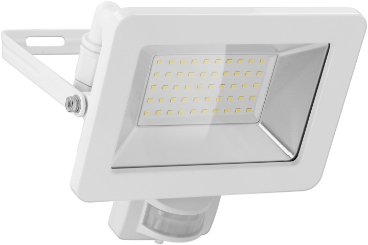 Goobay LED udendørs projektør, 50 W, med bevægelsesdetektor med 4250 lm, neutralt hvidt lys (4000 K), PIR-sensor med ON/OFF-funktion og M16 kabelforskruning, egnet til udendørs brug (IP44) i gruppen HJEM, HUS & HAVE / Elektricitet & Belysning / Udendørs belysning / LED forlygte hos TP E-commerce Nordic AB (C40110)