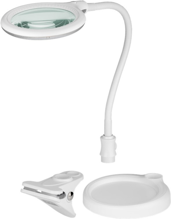 Goobay LED-luplampe med fod/klemme, 6 W, hvid 480 lm, 100 mm glaslinse, 1,75x forstørrelse, 3 dioptrier i gruppen HJEM, HUS & HAVE / Værktøj / Øvrigt værktøjer og tilbehør hos TP E-commerce Nordic AB (C40166)