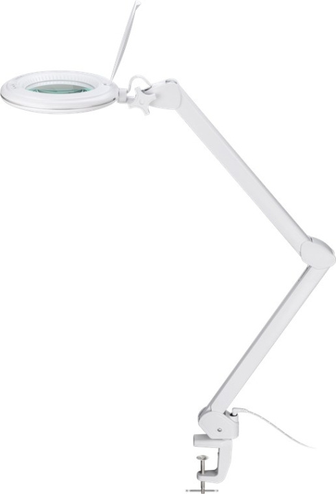 Goobay LED-luplampe med klemme, 10 W, hvid 800 lm, lysstyrke og lysfarve justerbar, 127 mm glaslinse, 1,75x forstørrelse, 3 dioptrier i gruppen HJEM, HUS & HAVE / Værktøj / Øvrigt værktøjer og tilbehør hos TP E-commerce Nordic AB (C40171)