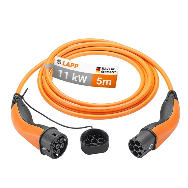 LAPP MOBILITY Type 2 opladningskabel, op til 11 kW, 5 m, orange (5555934025) 20 A, 3-faset, til opladning af hybrid- og elbiler med Type 2-tilslutning i gruppen BIL / Ladekabler og ladebokse til elbil hos TP E-commerce Nordic AB (C40194)