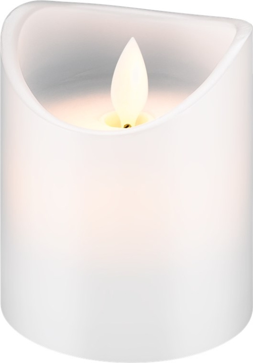 Goobay LED-stearinlys i voks, hvid, 7,5x10 cm smuk og sikker belysningsløsning til mange områder som f.eks. hus og loggia, kontorer eller skoler i gruppen HJEMMEELEKTRONIK / Lys / Anden belysning hos TP E-commerce Nordic AB (C40266)