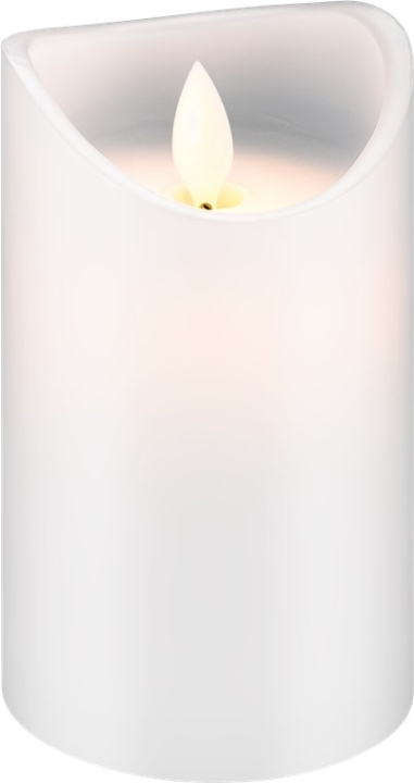 Goobay LED-stearinlys i voks, hvid, 7,5x12,5 cm smuk og sikker belysningsløsning til mange områder som f.eks. hus og loggia, kontorer eller skoler i gruppen HJEMMEELEKTRONIK / Lys / Anden belysning hos TP E-commerce Nordic AB (C40267)