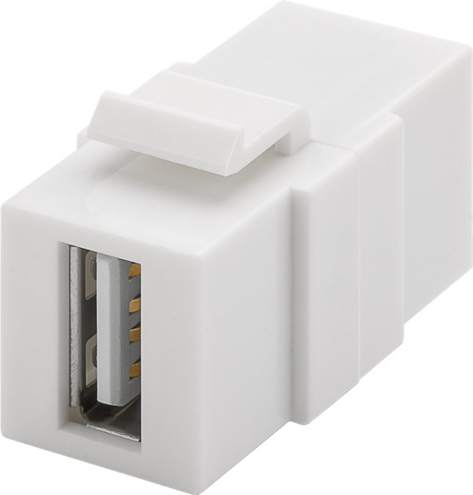 Goobay Keystone-modul USB 17,2 mm bredde, 2x USB 2.0-hunstik (type A) i gruppen COMPUTERTILBEHØR / Kabler og adaptere / Netværkskabler / Adaptere og samlemuffer hos TP E-commerce Nordic AB (C40294)