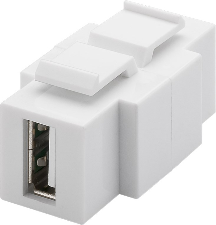 Goobay Keystone-modul USB, kan indbygges i begge sider 16,9 mm bredde, USB 2.0 socket (type A) i gruppen COMPUTERTILBEHØR / Kabler og adaptere / Netværkskabler / Adaptere og samlemuffer hos TP E-commerce Nordic AB (C40296)