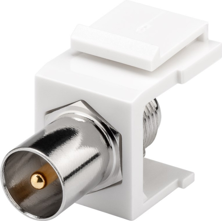 Goobay Keystone-modul SAT/antenne IEC / coax stik > F socket i gruppen COMPUTERTILBEHØR / Kabler og adaptere / Netværkskabler / Adaptere og samlemuffer hos TP E-commerce Nordic AB (C40299)