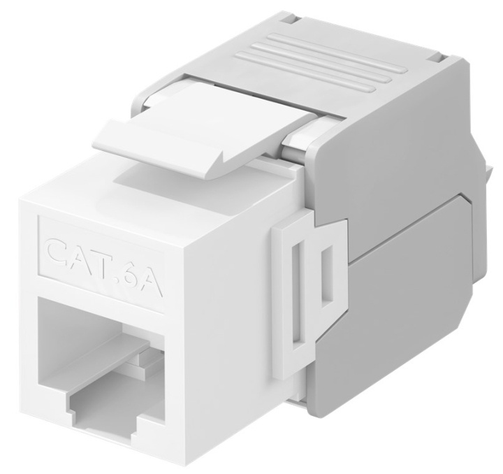 Goobay Keystone modul RJ45 CAT 6A, UTP 16,5 mm bred, krokodilleklemme til værktøjsfri IDC-montering i gruppen COMPUTERTILBEHØR / Kabler og adaptere / Netværkskabler / Adaptere og samlemuffer hos TP E-commerce Nordic AB (C40313)